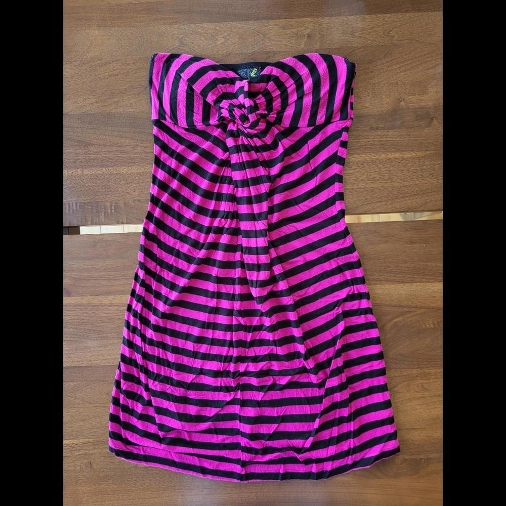 Black and Pink Striped Dress
